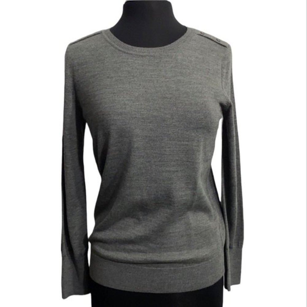 NWT Wool Blend Crewneck Sweater Size XS / Small Gray Imported